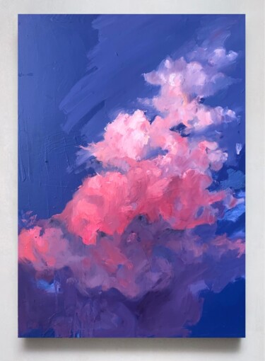 Painting titled "Pink sky" by Liza Orlovska, Original Artwork, Oil