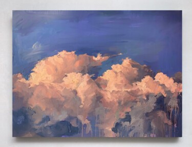 Painting titled "Yellow sky" by Liza Orlovska, Original Artwork, Oil