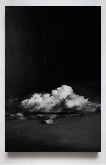Schilderij getiteld "Black clouds 2" door Liza Orlovska, Origineel Kunstwerk, Olie
