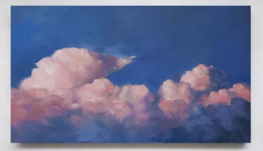 Painting titled "Pink clouds" by Liza Orlovska, Original Artwork, Oil