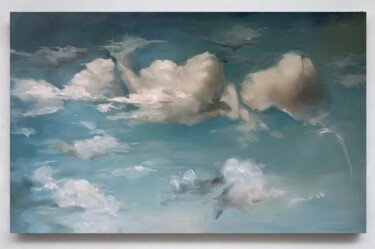 Painting titled "Blue sky 2" by Liza Orlovska, Original Artwork, Oil