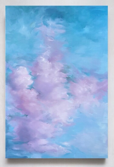 Painting titled "Purple cloud 1" by Liza Orlovska, Original Artwork, Oil