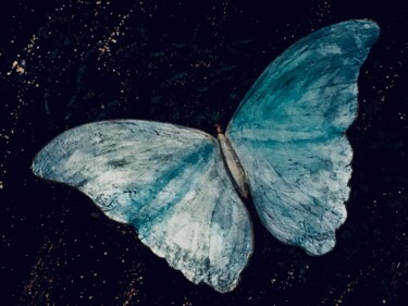 Malerei mit dem Titel "Cosmic Butterfly, p…" von Liza Peninon, Original-Kunstwerk, Acryl