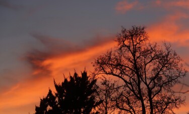Fotografie getiteld "Sunset on fire, pho…" door Liza Peninon, Origineel Kunstwerk, Niet gemanipuleerde fotografie