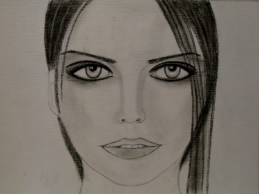 Drawing titled "Jessica, portrait" by Liza Peninon, Original Artwork
