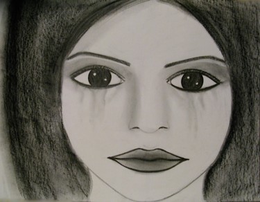 Dessin intitulée "Bright eyes, portra…" par Liza Peninon, Œuvre d'art originale, Crayon