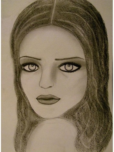 Рисунок под названием "Summertime Sadness,…" - Liza Peninon, Подлинное произведение искусства, Карандаш