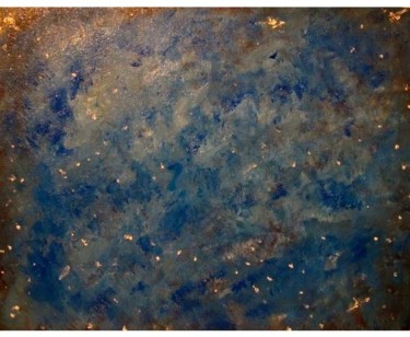 Painting titled "Blue Galaxy, abstra…" by Liza Peninon, Original Artwork, Acrylic