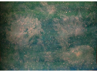 Malerei mit dem Titel "Green Nebula, abstr…" von Liza Peninon, Original-Kunstwerk, Acryl