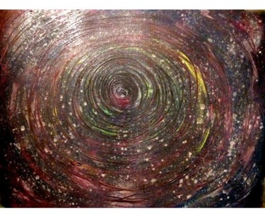 Painting titled "Black Hole, abstrac…" by Liza Peninon, Original Artwork, Acrylic