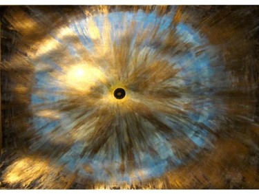 Painting titled "Cosmic Eye, abstrac…" by Liza Peninon, Original Artwork, Acrylic
