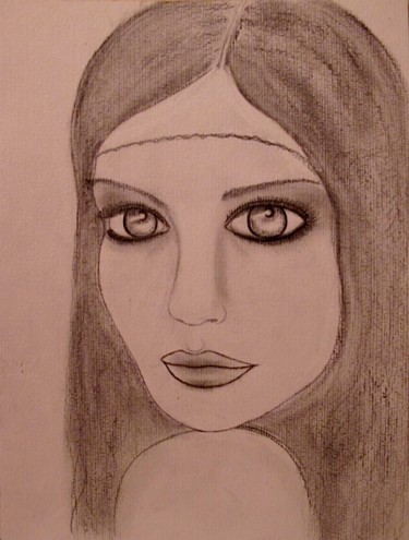 Drawing titled "When sadness comes,…" by Liza Peninon, Original Artwork, Charcoal