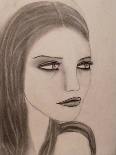 Drawing titled ""What is she lookin…" by Liza Peninon, Original Artwork, Pencil