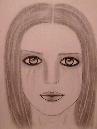 Dessin intitulée "Sadness, portrait (…" par Liza Peninon, Œuvre d'art originale, Crayon
