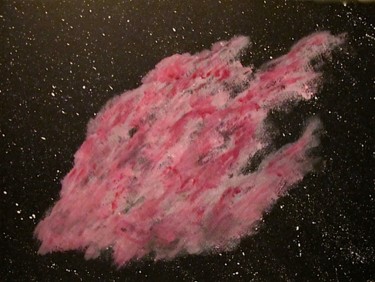 Peinture intitulée "Pink Nebula, abstra…" par Liza Peninon, Œuvre d'art originale, Acrylique
