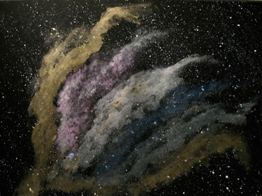 Malerei mit dem Titel "Light galactic Flam…" von Liza Peninon, Original-Kunstwerk, Acryl