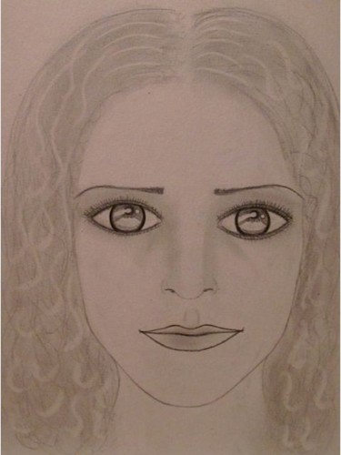 Desenho intitulada "Spring Fairy, portr…" por Liza Peninon, Obras de arte originais, Lápis