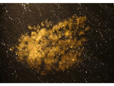 Painting titled "Nebula of Gold, abs…" by Liza Peninon, Original Artwork, Acrylic