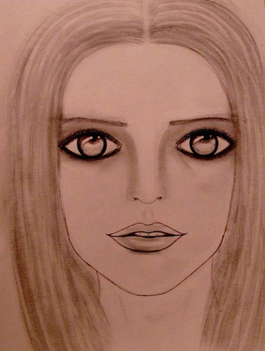 Dessin intitulée "Sweet Jane, portrait" par Liza Peninon, Œuvre d'art originale, Crayon
