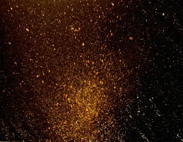 Painting titled "Golden Meteor Showe…" by Liza Peninon, Original Artwork, Acrylic