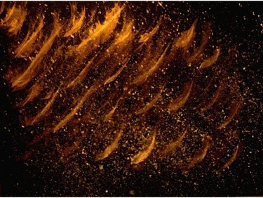 Pintura intitulada "Cosmic Flames, abst…" por Liza Peninon, Obras de arte originais, Acrílico