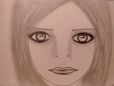 Dessin intitulée "Bright Eyes, portra…" par Liza Peninon, Œuvre d'art originale, Crayon