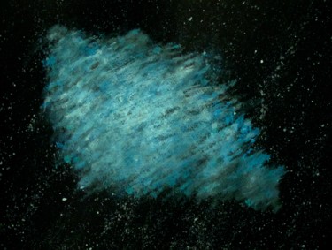 Malerei mit dem Titel "Larimar Nebula, abs…" von Liza Peninon, Original-Kunstwerk, Acryl