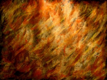 Peinture intitulée "Nebula in Flames, a…" par Liza Peninon, Œuvre d'art originale, Acrylique