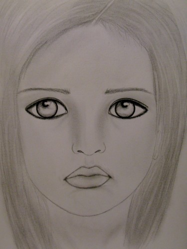 Drawing titled "Asian Child, portra…" by Liza Peninon, Original Artwork, Pencil