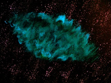 Painting titled "Pulsar azurite, abs…" by Liza Peninon, Original Artwork, Acrylic