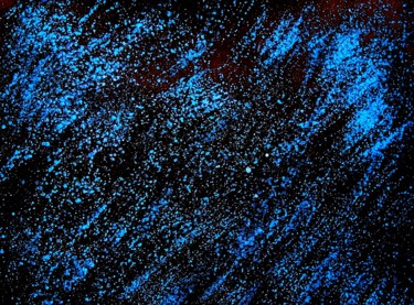 Painting titled "Blue Star Shower, a…" by Liza Peninon, Original Artwork, Acrylic