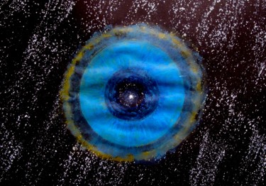 Painting titled "The  Cosmic Eye, ab…" by Liza Peninon, Original Artwork, Acrylic
