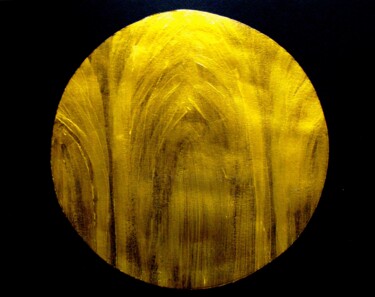 Malarstwo zatytułowany „Golden Planet, abst…” autorstwa Liza Peninon, Oryginalna praca, Akryl