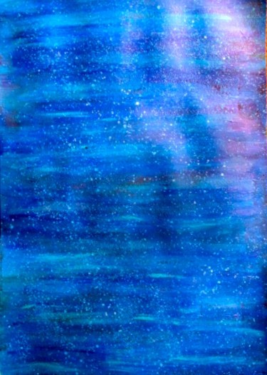 Painting titled "Aquamarina Nebula,…" by Liza Peninon, Original Artwork, Acrylic