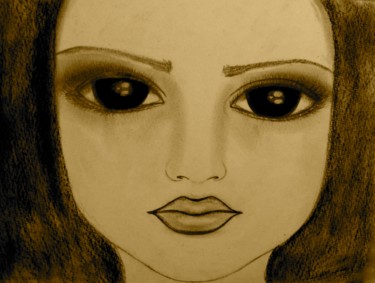 Drawing titled "Springtime Sadness,…" by Liza Peninon, Original Artwork, Charcoal