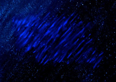 Pittura intitolato "Blue Shooting Stars…" da Liza Peninon, Opera d'arte originale, Acrilico