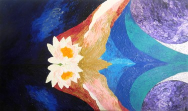 Tomorrow´s Reflection - abstract textured painting Painting titled "Tomorrow´s Reflecti…" by Liza Wheeler, Original Art, Acrylic