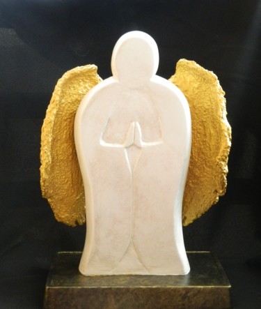 Sculpture titled "Guardian Angel - ha…" by Liza Wheeler, Original Artwork, Stone
