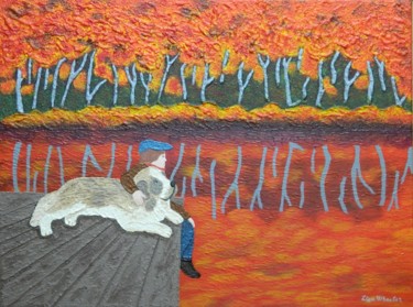 Pintura intitulada "Autumn Splendor - a…" por Liza Wheeler, Obras de arte originais, Acrílico