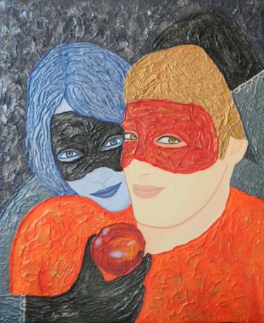 Painting titled "Original Temptation…" by Liza Wheeler, Original Artwork, Acrylic