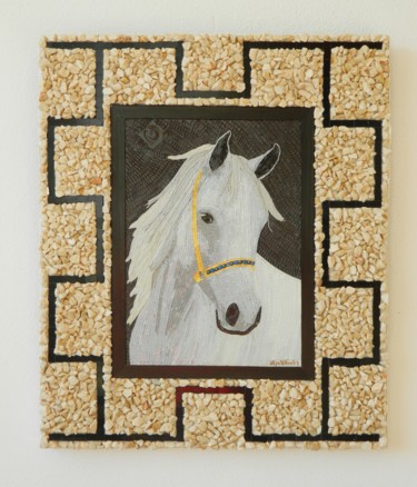 Sculpture titled "Alex - white horse…" by Liza Wheeler, Original Artwork, Other