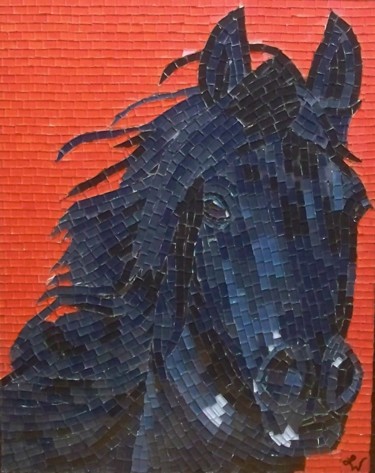 Sculpture titled "Rascal - black hors…" by Liza Wheeler, Original Artwork, Other