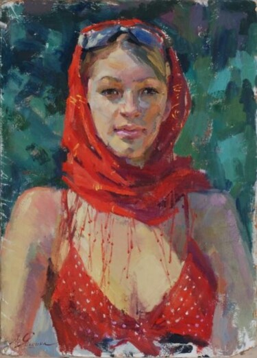 Картина под названием "Лизавета" - Liza Yashina, Подлинное произведение искусства, Масло