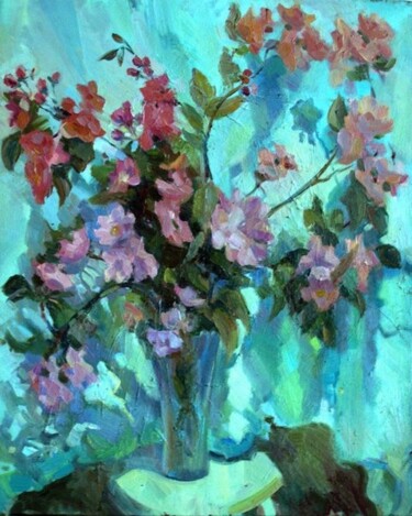 Картина под названием "Весна." - Liza Yashina, Подлинное произведение искусства, Масло
