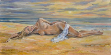 Картина под названием "Relax" - Liza Atzori, Подлинное произведение искусства, Масло