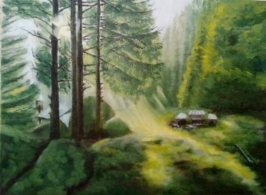 Painting titled "В лучах солнца.jpg" by Elizaveta, Original Artwork