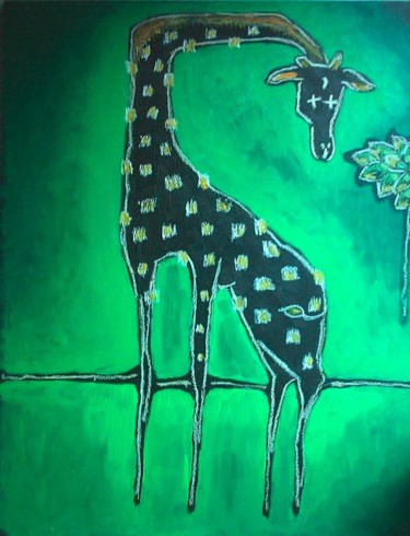 Painting titled "Integral green" by Lizbab, Original Artwork