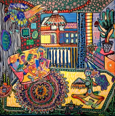 J'aime ta nouvelle déco ! "J'aime ta nouvelle…" başlıklı Tablo Artiste Liz Mosa tarafından, Orijinal sanat, Akrilik