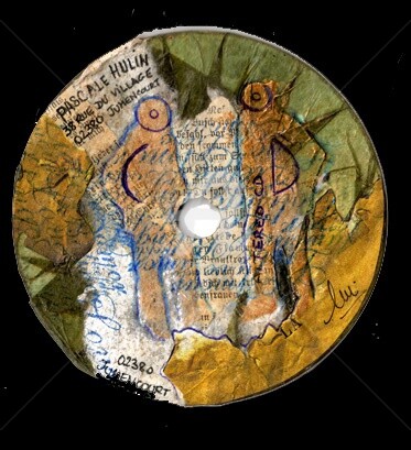Malerei mit dem Titel "aLTeReD CD" von Lizsticks, Original-Kunstwerk