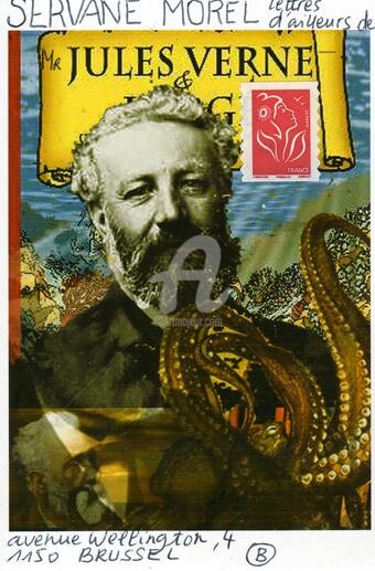 Картина под названием "Jules Verne" - Lizsticks, Подлинное произведение искусства